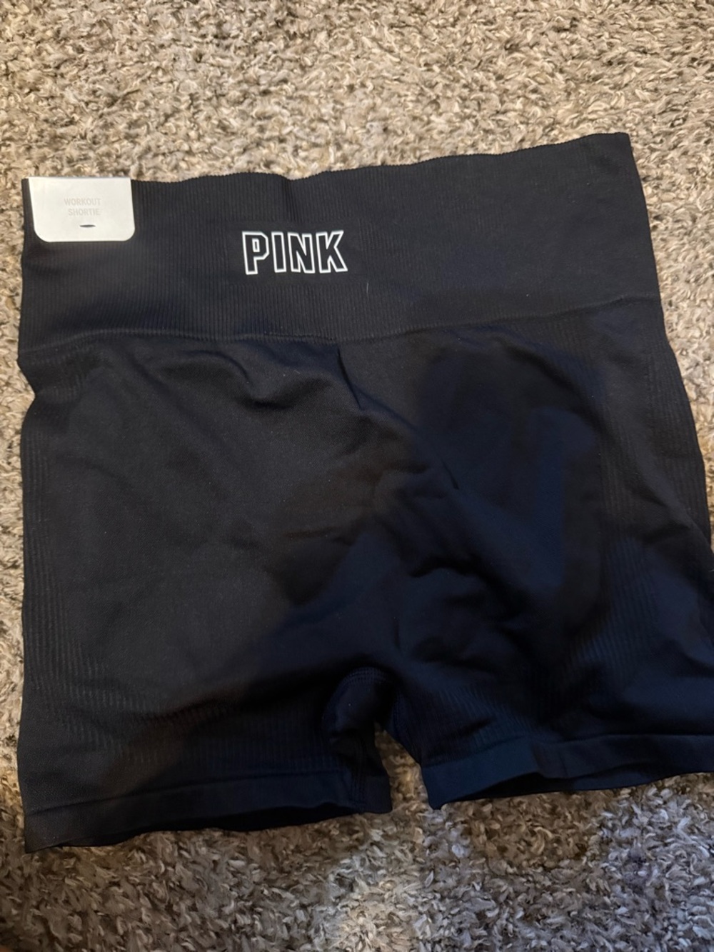 PINK Victoria's Secret Black High-Rise Bike Shorts